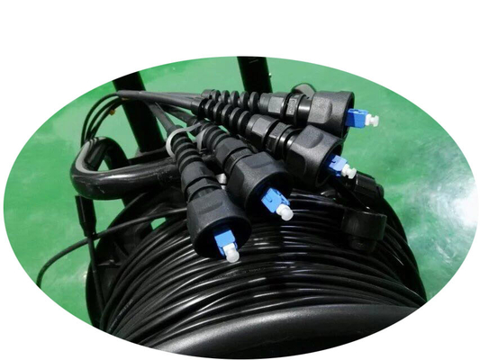 el 150m los 250m los 350m los 500m 24 cables tácticos universales del remiendo de la fibra óptica del móvil del cable de fribra óptica de la base SM