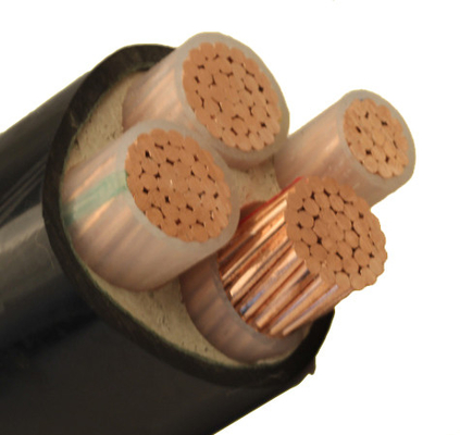 cable vestido del halógeno cero bajo de tensión inferior del humo del medio del cable aislado de 3x 150mms XLPE