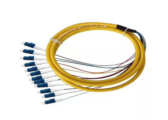 LC UPC - desbloqueo del cordón de remiendo de la fibra con varios modos de funcionamiento del LC UPC, cable óptico a granel del remiendo del PVC LSZH del SM 12C
