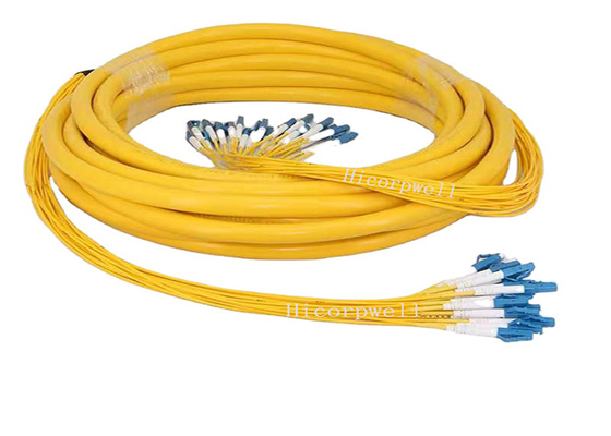 cable de fibra óptica liado SM unimodal 24C del remiendo del cable de rama del ST del SC FC del LC del puente de 2.0m m