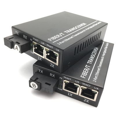 Convertidor del solo modo de la fibra del transmisor-receptor 100/100 del RJ45 Gigabit Ethernet solo medios