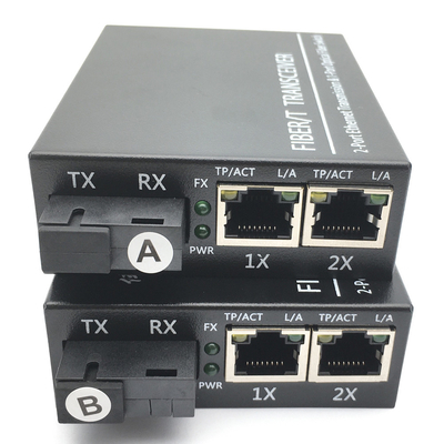 Convertidor del solo modo de la fibra del transmisor-receptor 100/100 del RJ45 Gigabit Ethernet solo medios