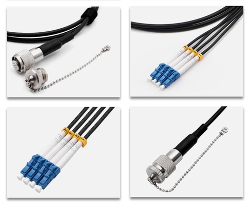 2/4F RDC/QDC para duplicar el LC para telegrafiar el zócalo al aire libre del enchufe del conector de la base de ODC 2 al cable del cable CPRI del remiendo de la fibra del LC