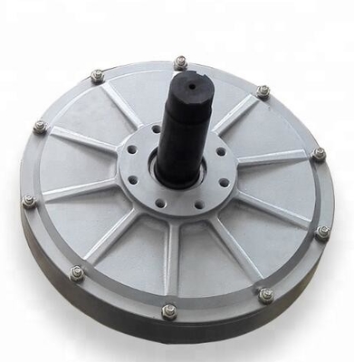0.3kW Generador de magnetos permanentes de flujo axial de bajo par con rotor interno (rotación del eje, cables fijos de la cáscara)