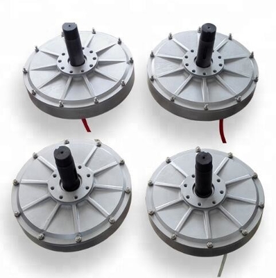 0.3kW Generador de magnetos permanentes de flujo axial de bajo par con rotor interno (rotación del eje, cables fijos de la cáscara)