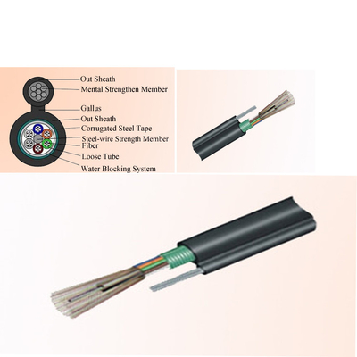 Cable de fibras ópticas aéreo incombustible ligero del diámetro bajo de GYTC8S para la instalación al aire libre